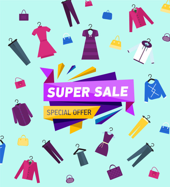 所有服装的超级销售主张图片下载