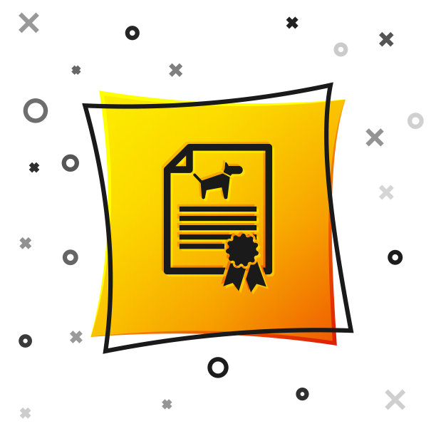 带狗或带狗旅行的黑色医疗证明图片下载