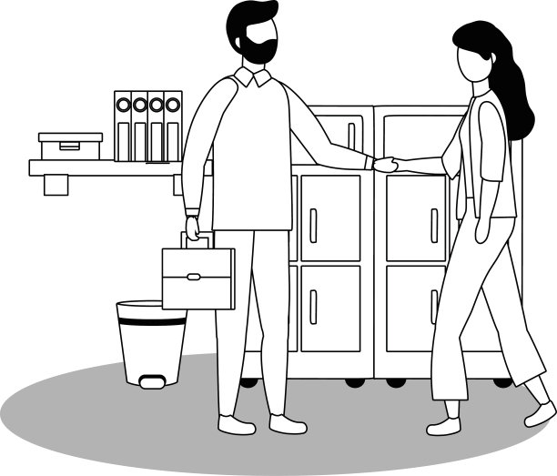 商人和女商人的化身设计图片下载