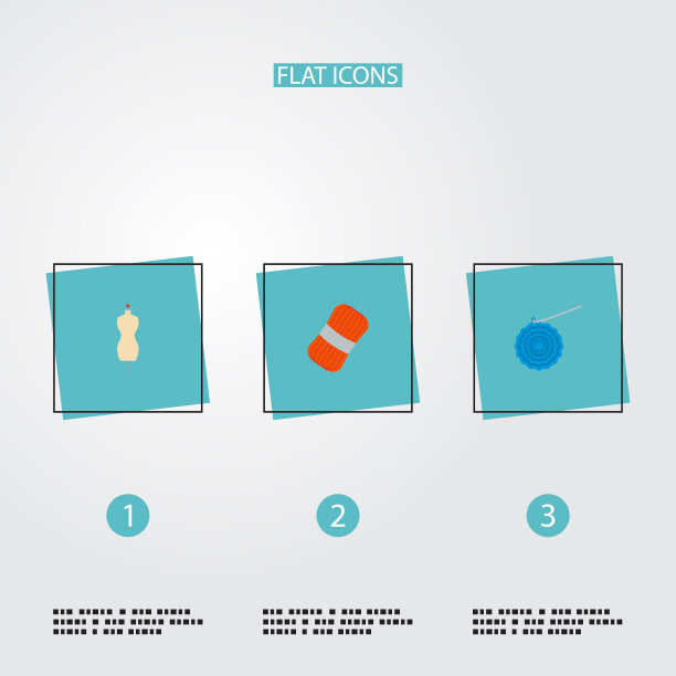 一套手工图标与平面风格的符号图片下载