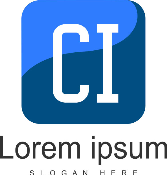 CI首字母现代框架标志模版图片下载