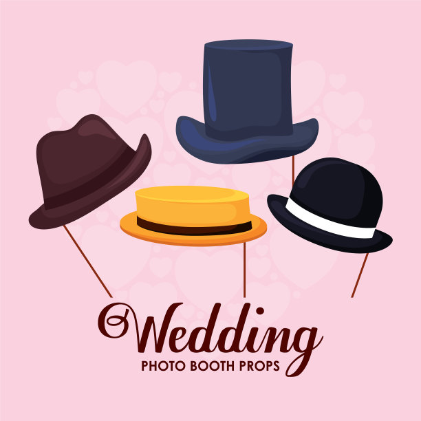 一套优雅的绅士帽子在木棍图片下载