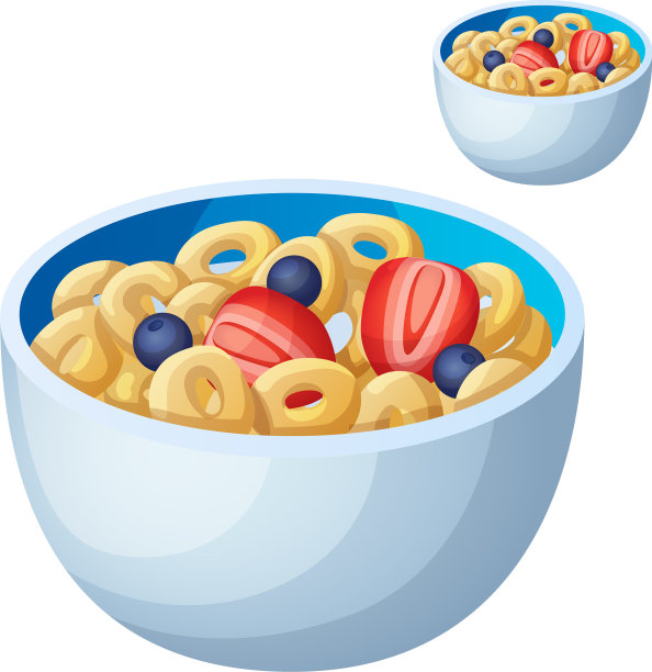 冷谷物孤立在白色背景详细图片下载