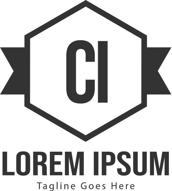 CI首字母现代框架标志模版图片下载