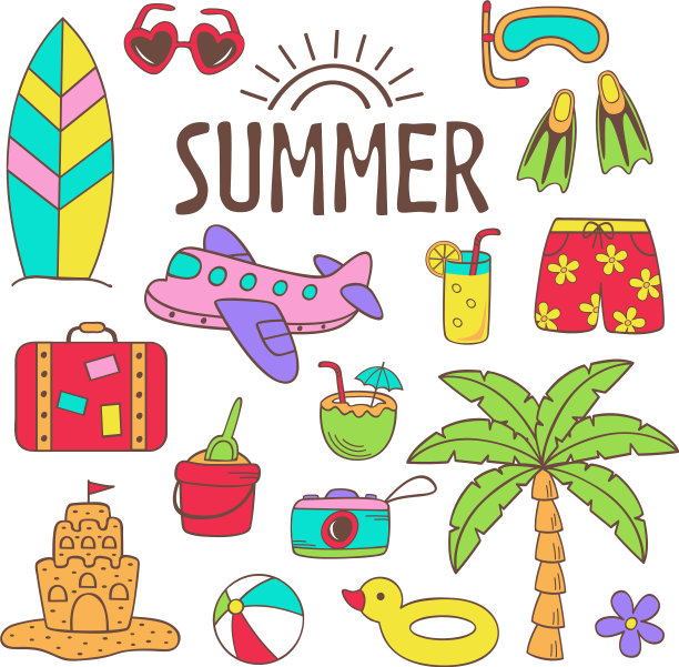 集孤立的夏季图标第2部分图片下载