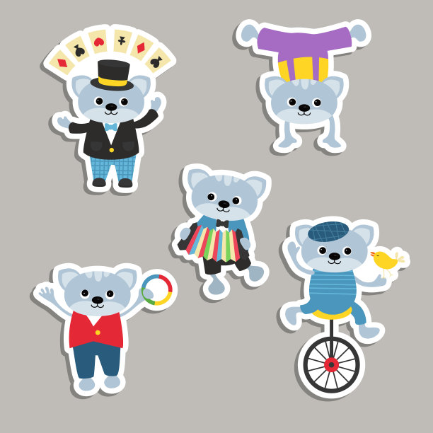 一组马戏团动物一组马戏团动物图片下载