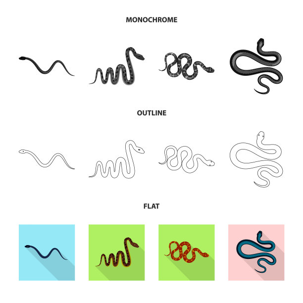 哺乳动物和危险标志集的设计图片下载