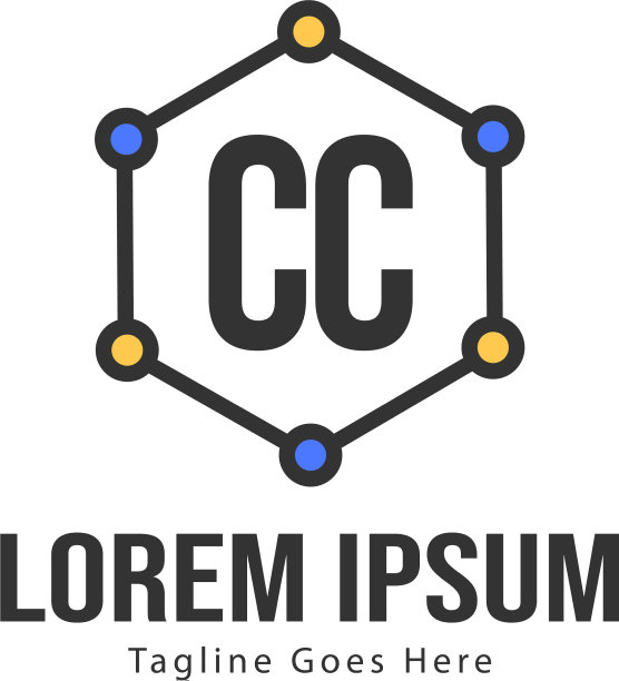 现代框架CC字母logo模板图片下载