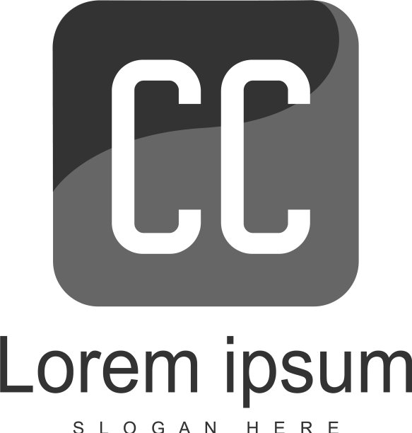 现代框架CC字母logo模板图片下载
