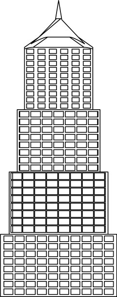 白色框架建筑图片下载
