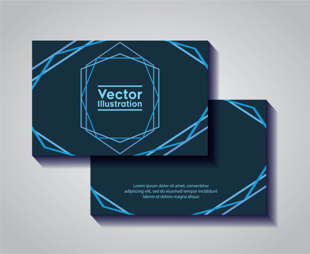 一对有线条和数字的名片图片下载