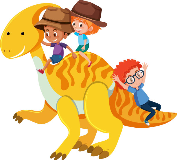 骑着副栉龙的孩子们图片下载