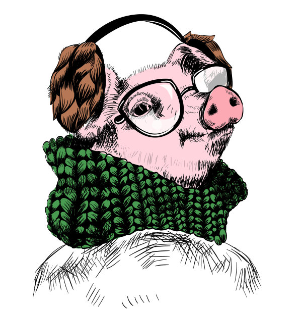 猪年新春快乐贺卡图片下载