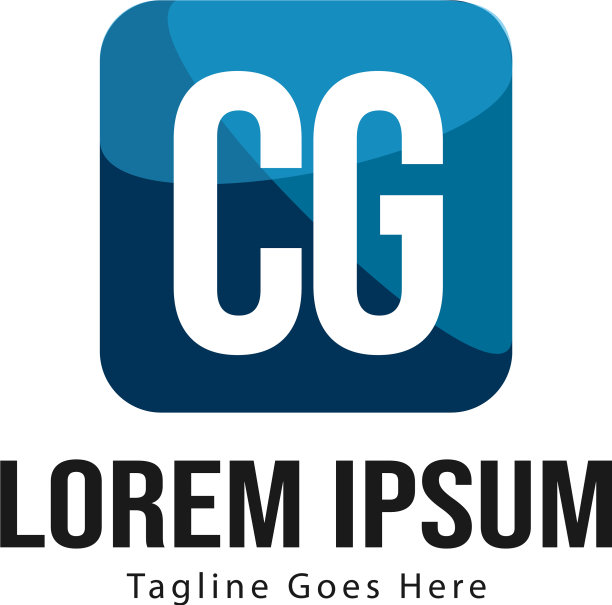 CG字母现代框架Logo模板图片下载