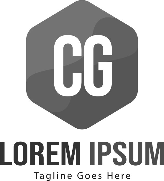 CG字母现代框架Logo模板图片下载
