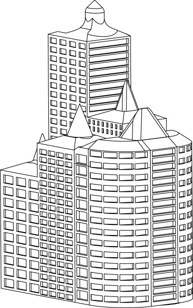 帧的白色建筑图片下载