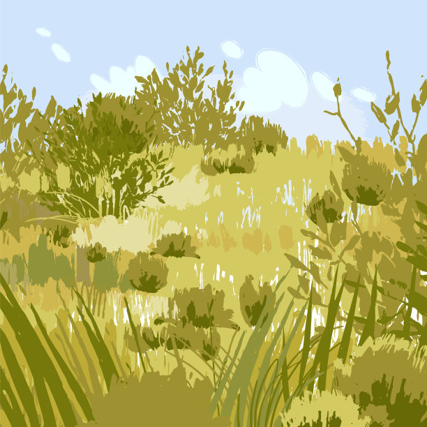 抽象图形草原视图在冷静的颜色图片下载