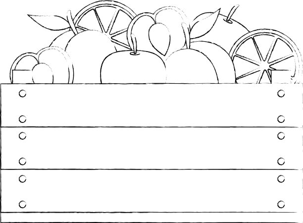 木盒里的美味水果图片下载