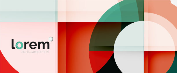 多色圆形抽象背景图片下载