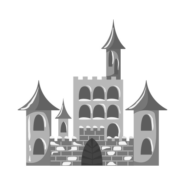 设计城堡和冰的标志集图片下载