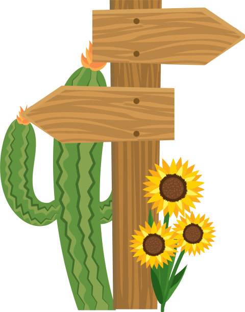 木制卡通标志图片下载