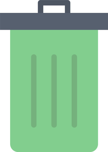 篮子已删除垃圾垃圾平面彩色图标图片下载