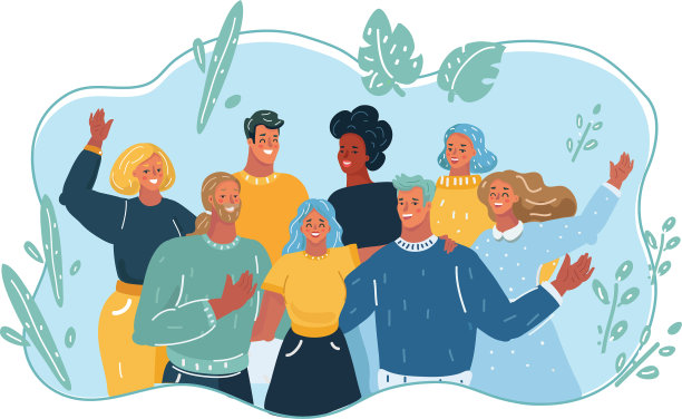 一群快乐的人在度假图片下载