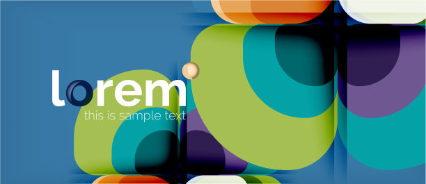 抽象背景-几何多色圆图片下载