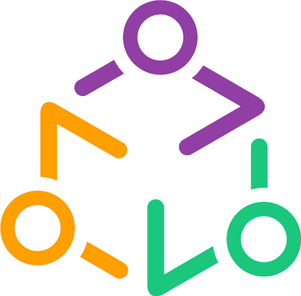 圆形群组抽象人物logo图片下载