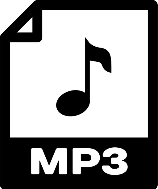 黑色mp3文件文件图标下载mp3按钮图片下载