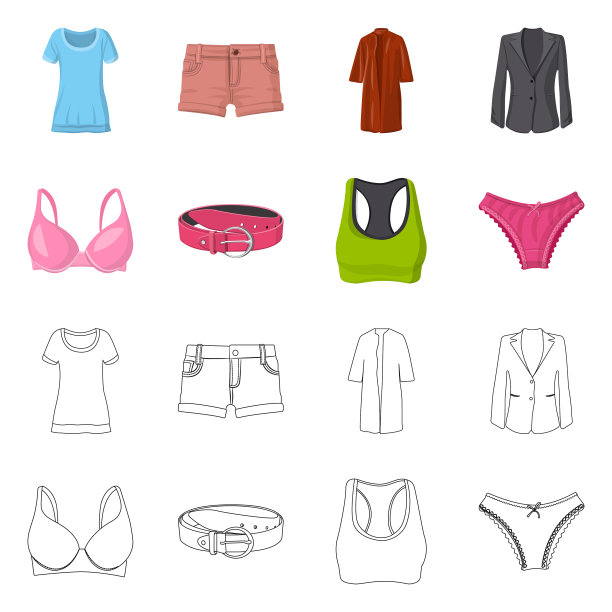 女人和服装标志图片下载