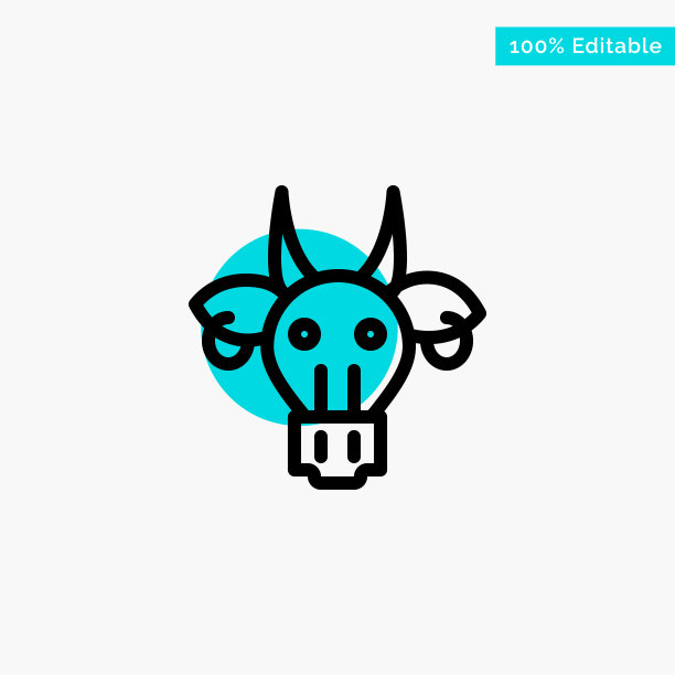 装饰动物公牛印第安头骨绿松石图片下载