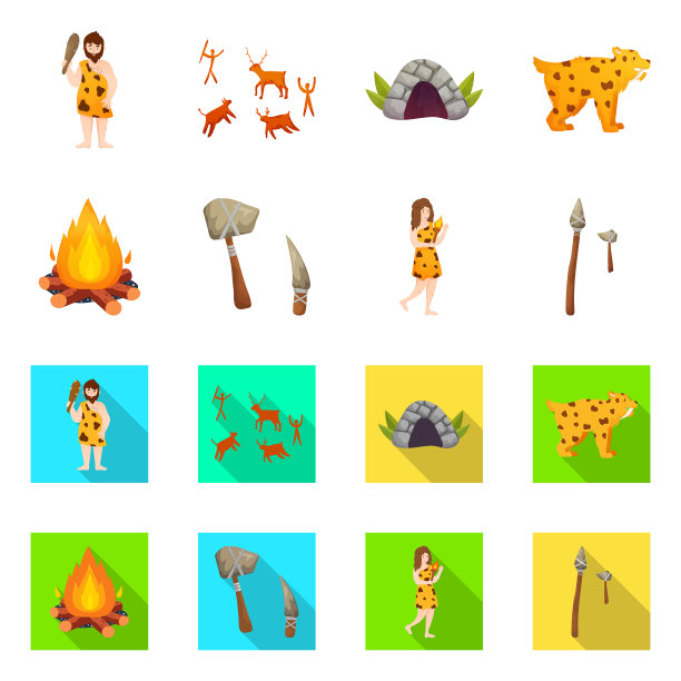 孤立的物体进化和新石器时代的象征图片下载