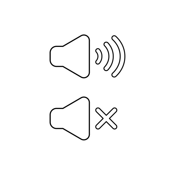 扬声器声音开关符号图标概念图片下载