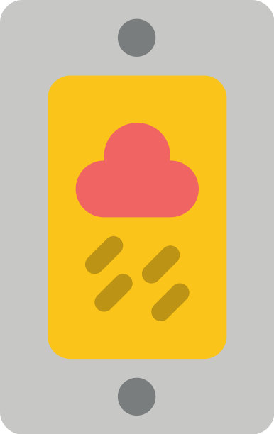 移动粉笔天气下雨的颜色图标图标图片下载