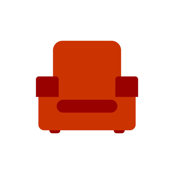 红色扶手椅独立软垫家具图片下载