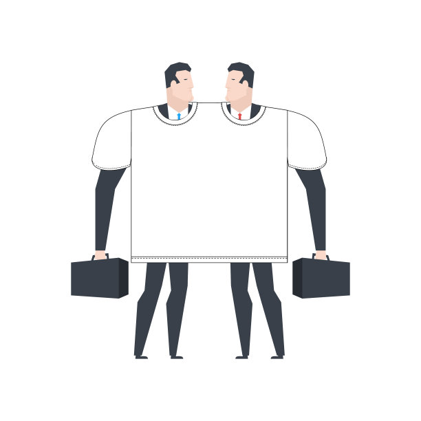 商业伙伴t恤为两人达成协议图片下载