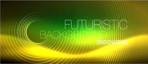 霓虹发光的科技线条，高科技的未来主义图片下载