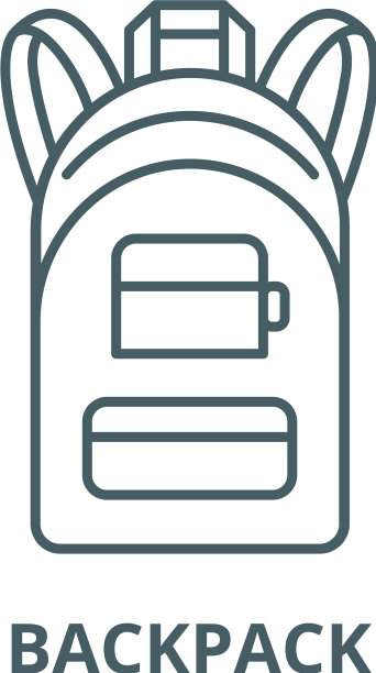 背包线图标线性概念大纲图片下载