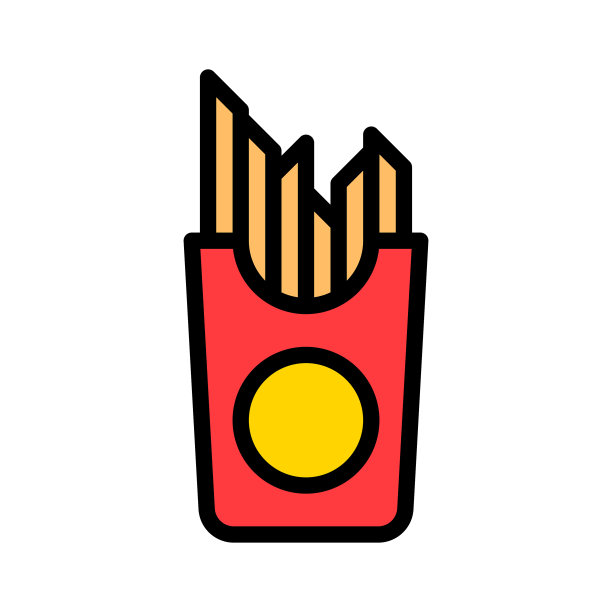 炸薯条烧烤相关的填充风格图片下载