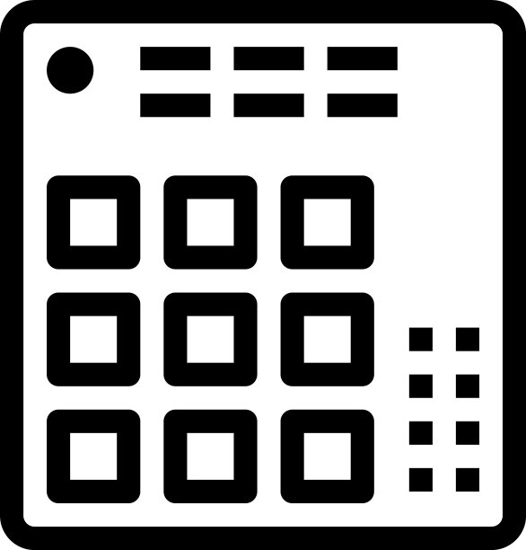 音频控制器DJ现场混音蓝色和红色图片下载