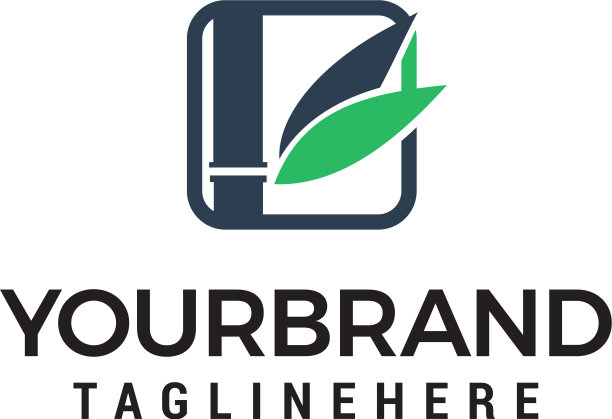 竹叶标志设计概念模板图片下载