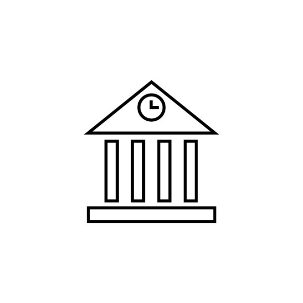银行细线图标图片下载