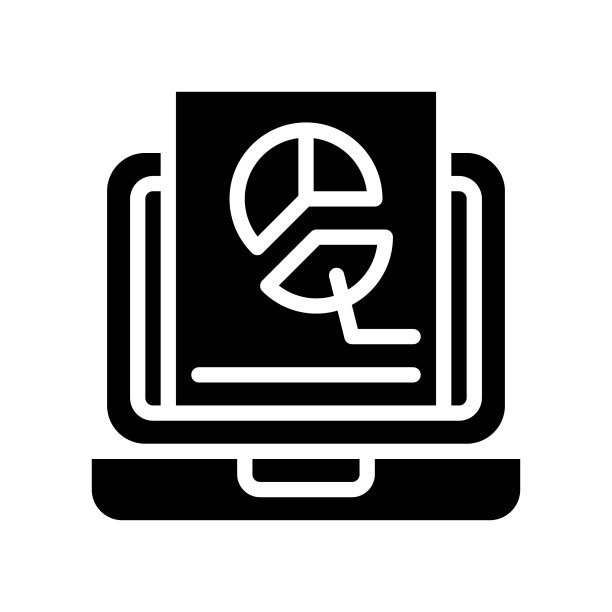 笔记本电脑上的饼图，数字营销实体图片下载
