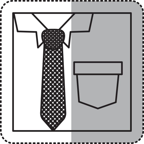 贴纸方形剪影合上正式衬衫图片下载