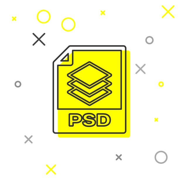 灰色的PSD文件文件图标下载PSD按钮图片下载