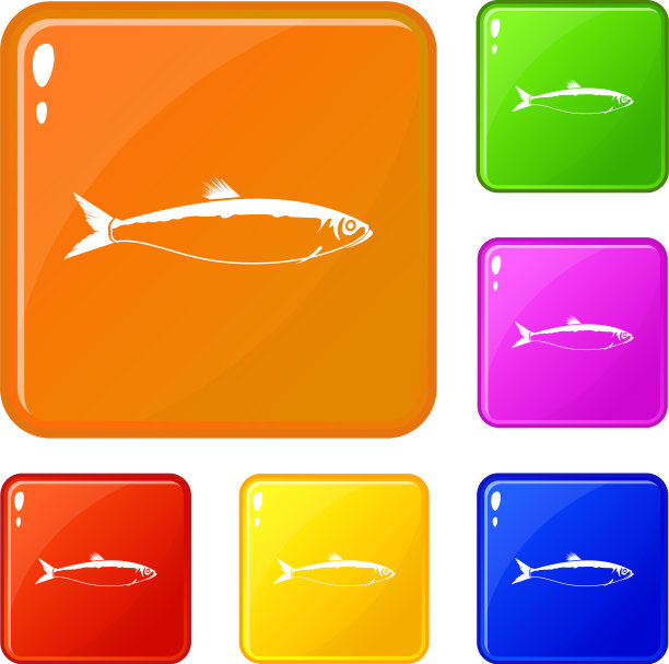鱼的图标设置颜色图片下载