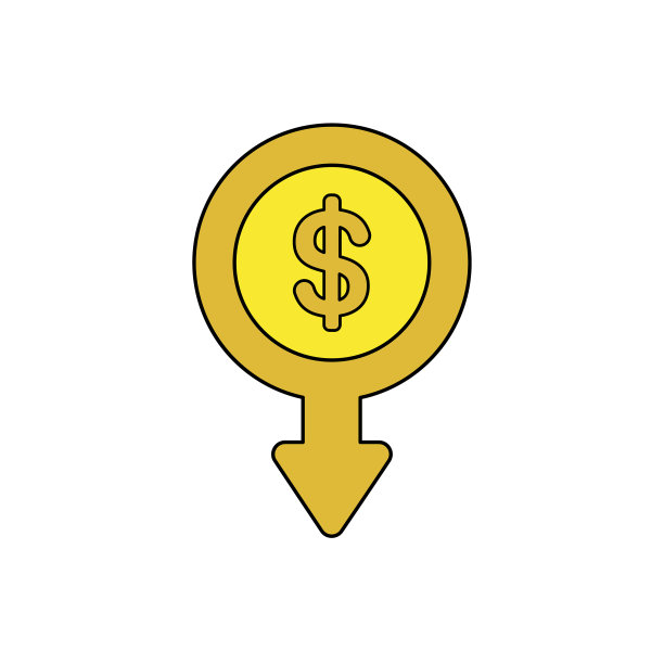 图标概念美元货币硬币与箭头图片下载