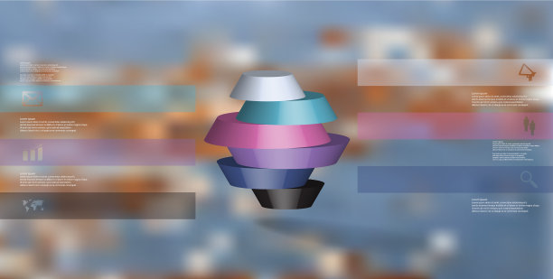 三维信息图模板与圆形八角形图片下载