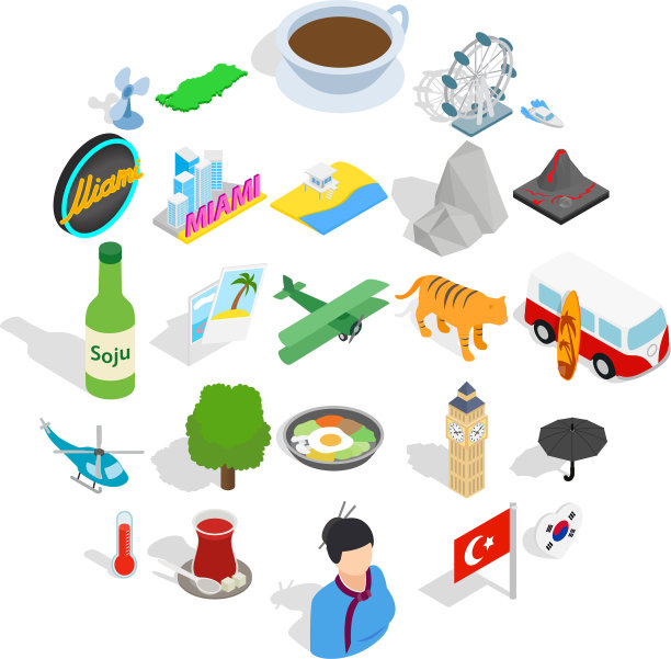 发现新的地方图标设置等距样式图片下载